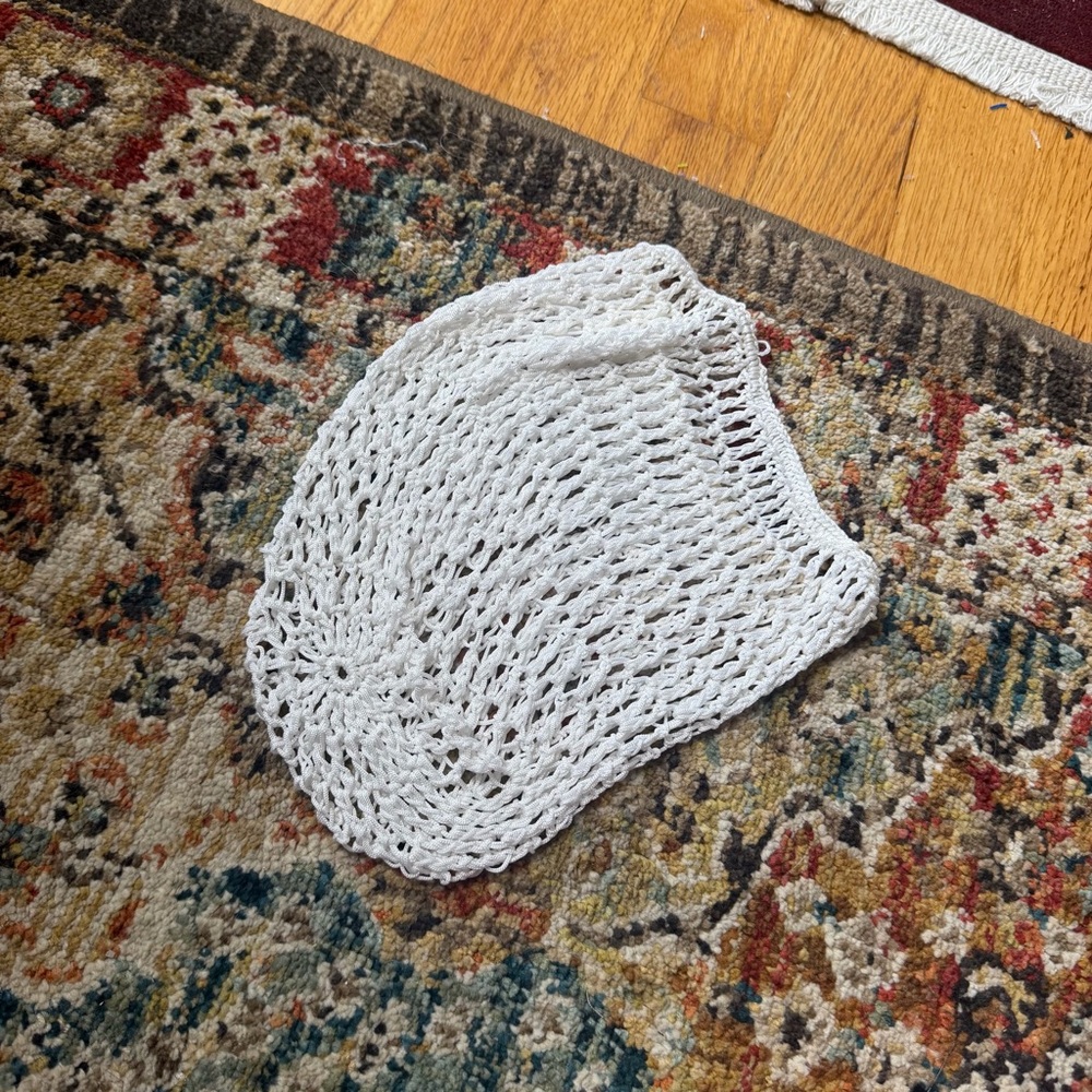 White ren faire snood hair net